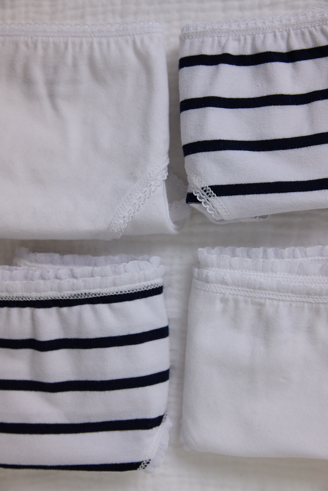 Brief Olivia - Marine stripe & Milk frais