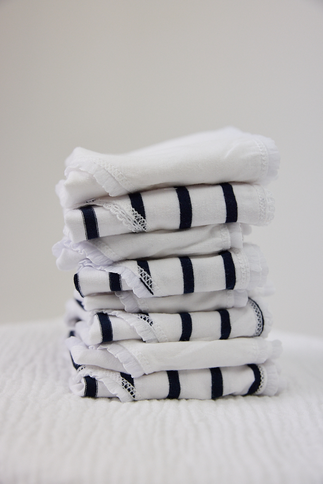 Brief Olivia - Marine stripe & Milk frais