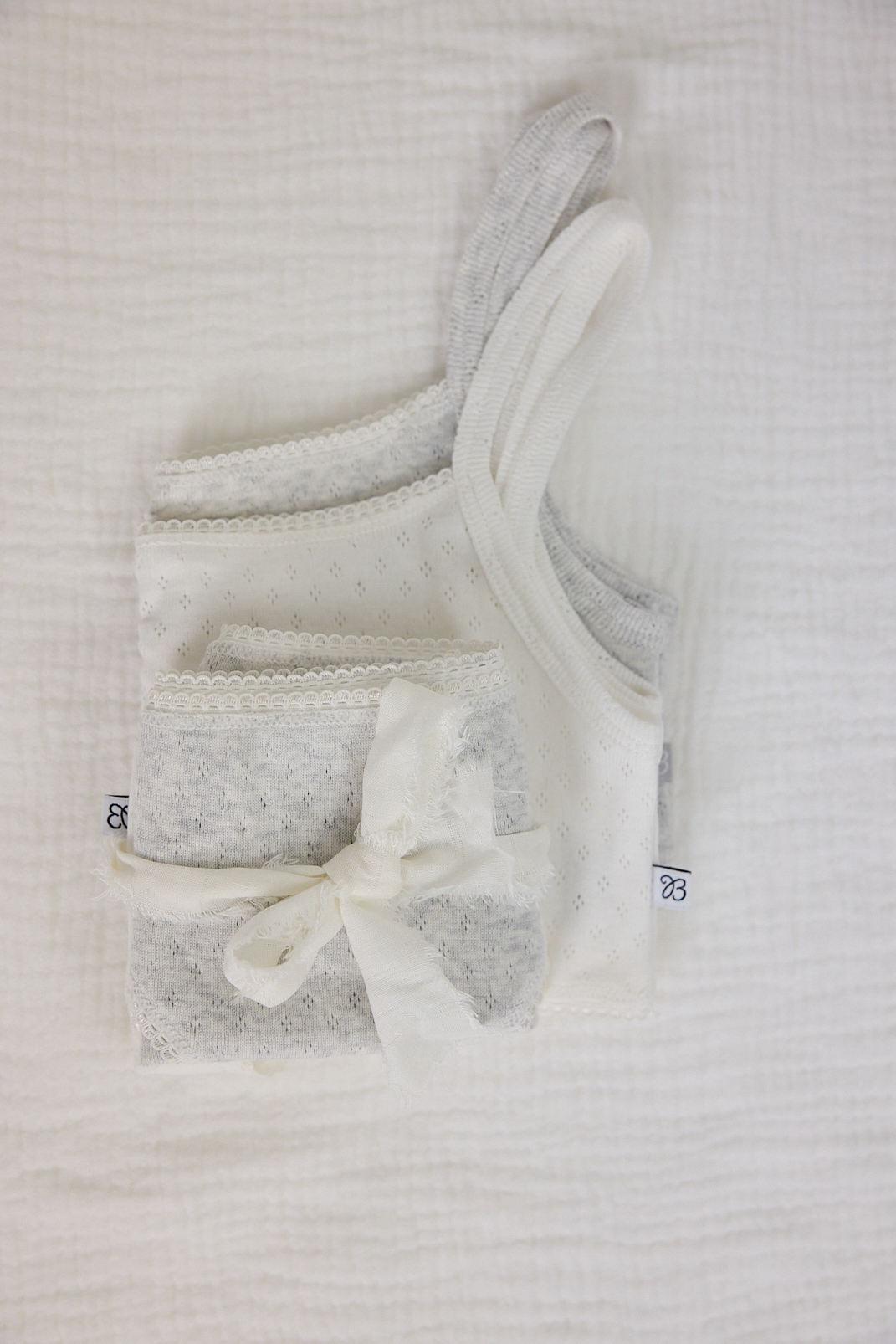 Brief Jolie - White Ajour & Grey Ajour