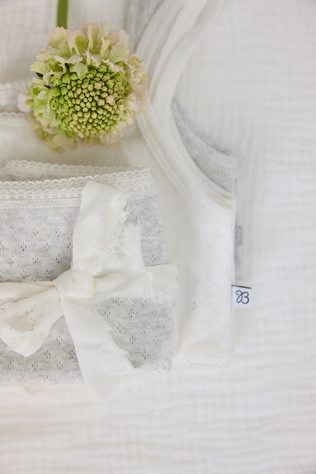 Brief Jolie - White Ajour & Grey Ajour